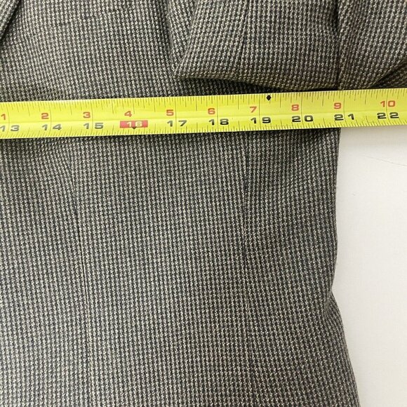 Geoffrey Beene Size 39L Men's 100% Lambs Wool Sports Coat Tweed Blazer Brown - Picture 5 of 10